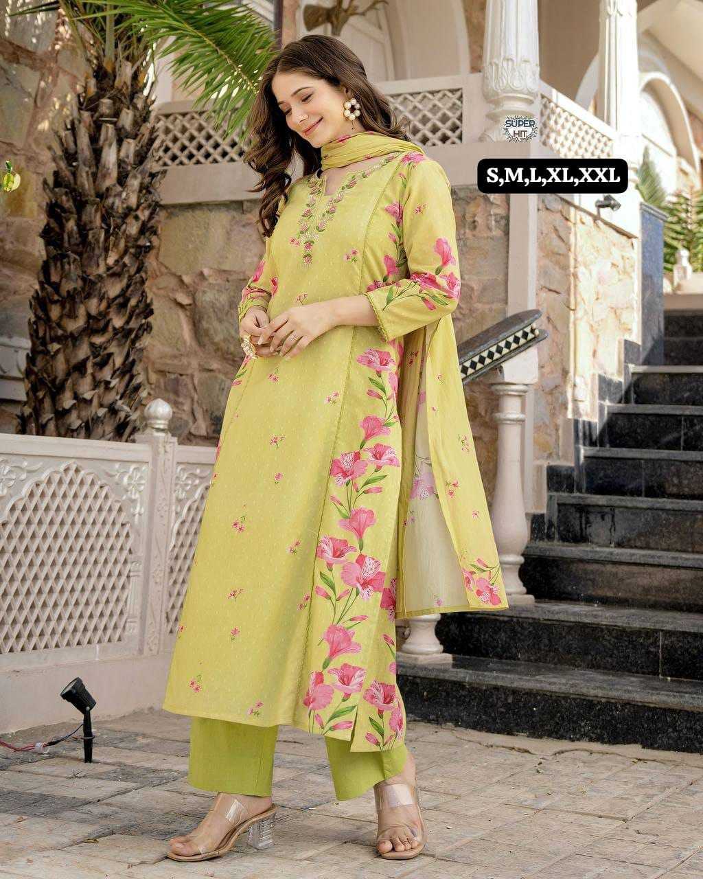 Ynf Chanderi Cotton KESH536 Chanderi Kurti Wholesale Workwear Kurtis Festive Kurtis Embroidered Kurtis Manufacturer- Kapda Export