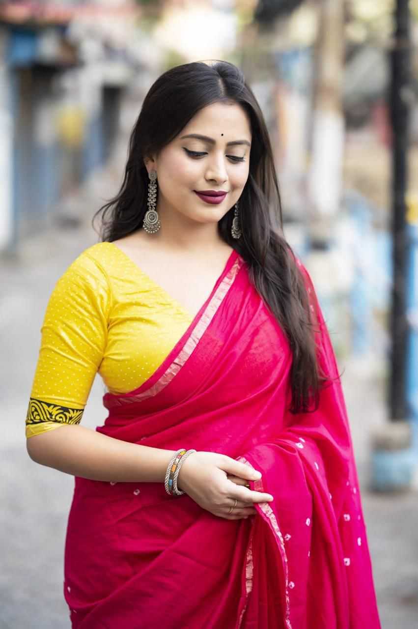 Ynf Chanderi Silk KESH433 135 Sarees Wholesale Designer Sarees Chanderi Sarees Bandhani Sarees Manufacturer- Kapda Export