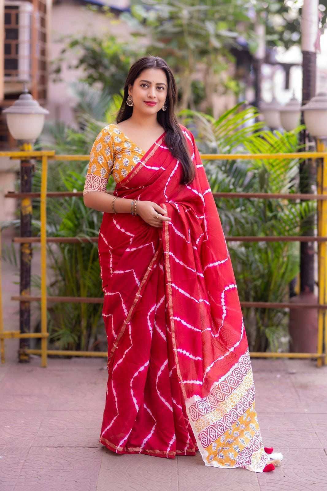 Ynf Chanderi Silk KESH433 235 Sarees Wholesale Party Wear Sarees Ajrakh Sarees Chanderi Sarees Manufacturer- Kapda Export