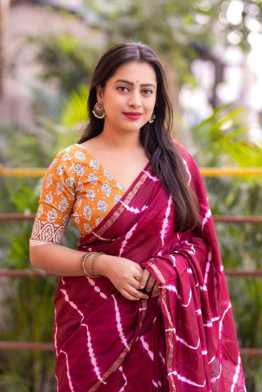 Ynf Chanderi Silk KESH433 235 Sarees Wholesale Party Wear Sarees Ajrakh Sarees Chanderi Sarees Manufacturer- Kapda Export