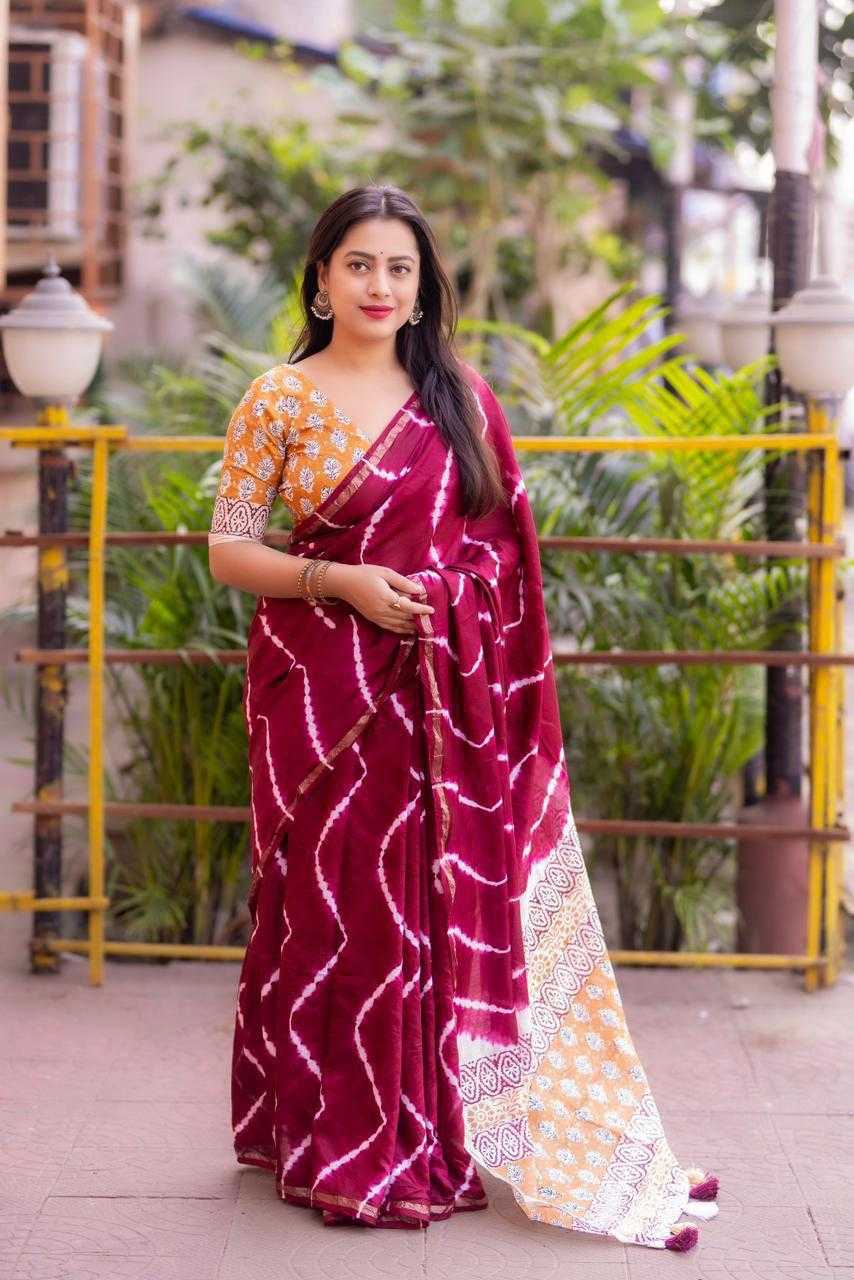 Ynf Chanderi Silk KESH433 235 Sarees Wholesale Party Wear Sarees Ajrakh Sarees Chanderi Sarees Manufacturer- Kapda Export