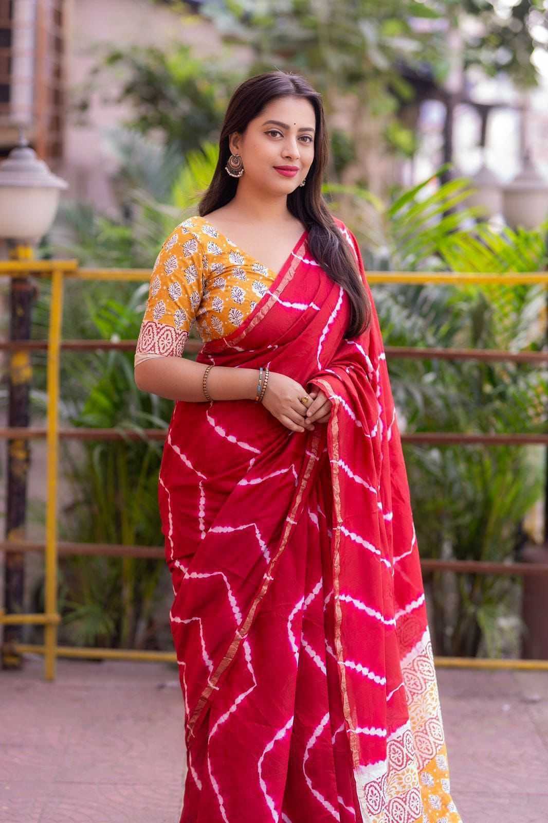 Ynf Chanderi Silk KESH433 235 Sarees Wholesale Party Wear Sarees Ajrakh Sarees Chanderi Sarees Manufacturer- Kapda Export