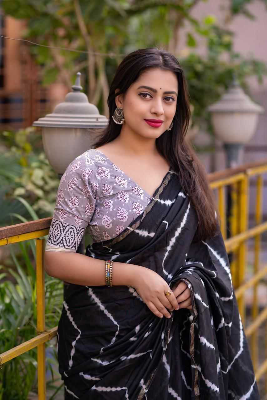 Ynf Chanderi Silk KESH433 235 Sarees Wholesale Party Wear Sarees Ajrakh Sarees Chanderi Sarees Manufacturer- Kapda Export