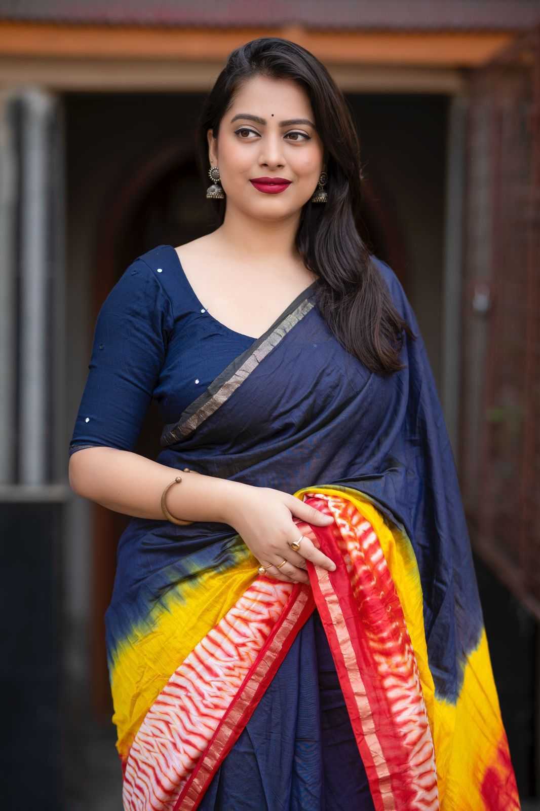 Ynf Chanderi Silk KESH433 418 Sarees Wholesale Chanderi Sarees Cotton Sarees Zari Sarees Manufacturer- Kapda Export