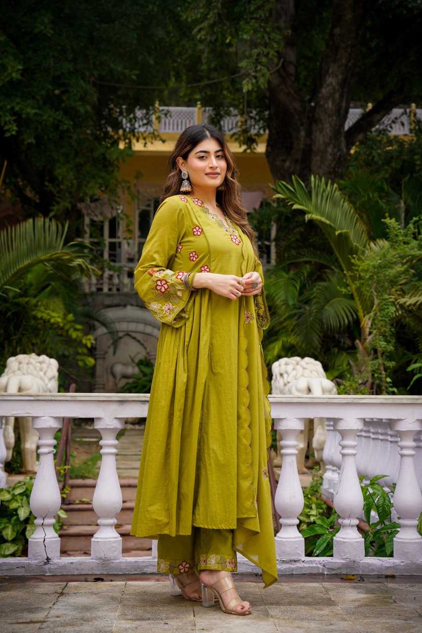 Ynf Chanderi Silk KESH595 SAYESHA Suits & Dresses Festive Collections Wholesale Ladies Silk Suit Chanderi Suit Embroidered Suits Manufacturer- Kapda Export
