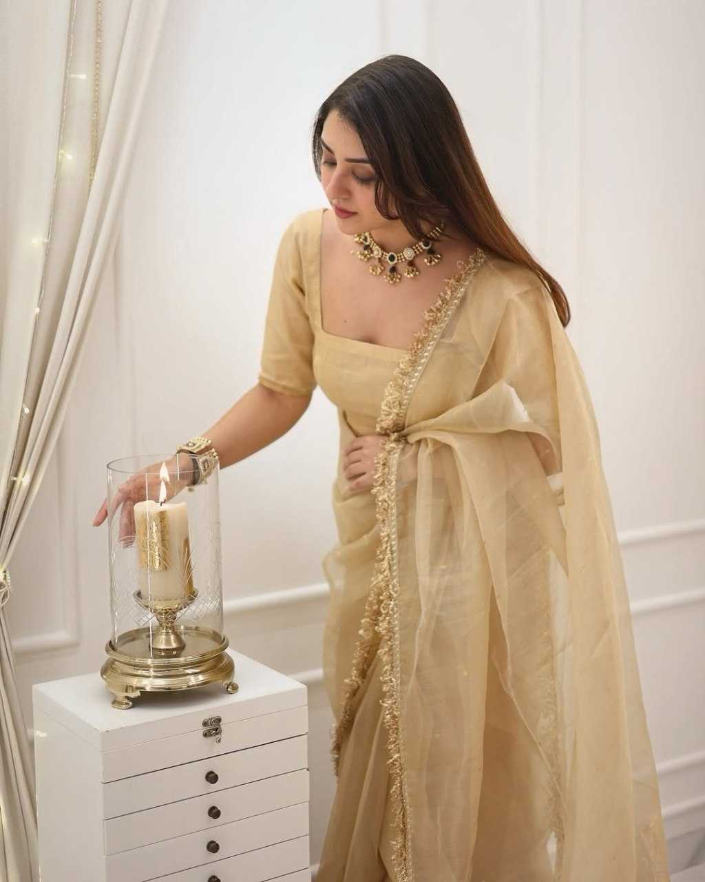 Ynf Chanderi Silk KESH606 sc-372 Sarees Wholesale Party Wear Sarees Fancy Sarees Modern Sarees Manufacturer- Kapda Export