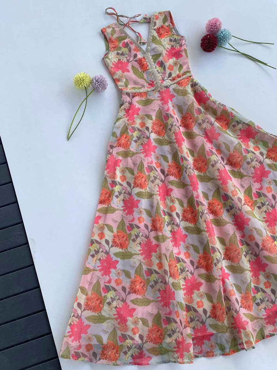 Ynf Chanderi Soft KESH249 K-2077 Kids Wear Festive Collections Wholesale Kids Gown Kids Ethnic Gowns Kids Party Wear Ethnic Manufacturer- Kapda Export