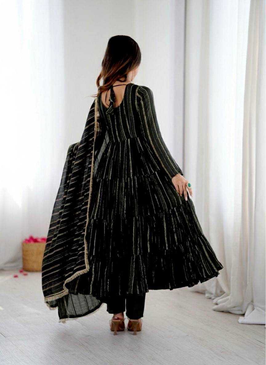 Ynf Chanderi Soft KESH499 5305 Gowns Wholesale Party Gowns Designer Gowns Ruffle Gowns Manufacturer- Kapda Export