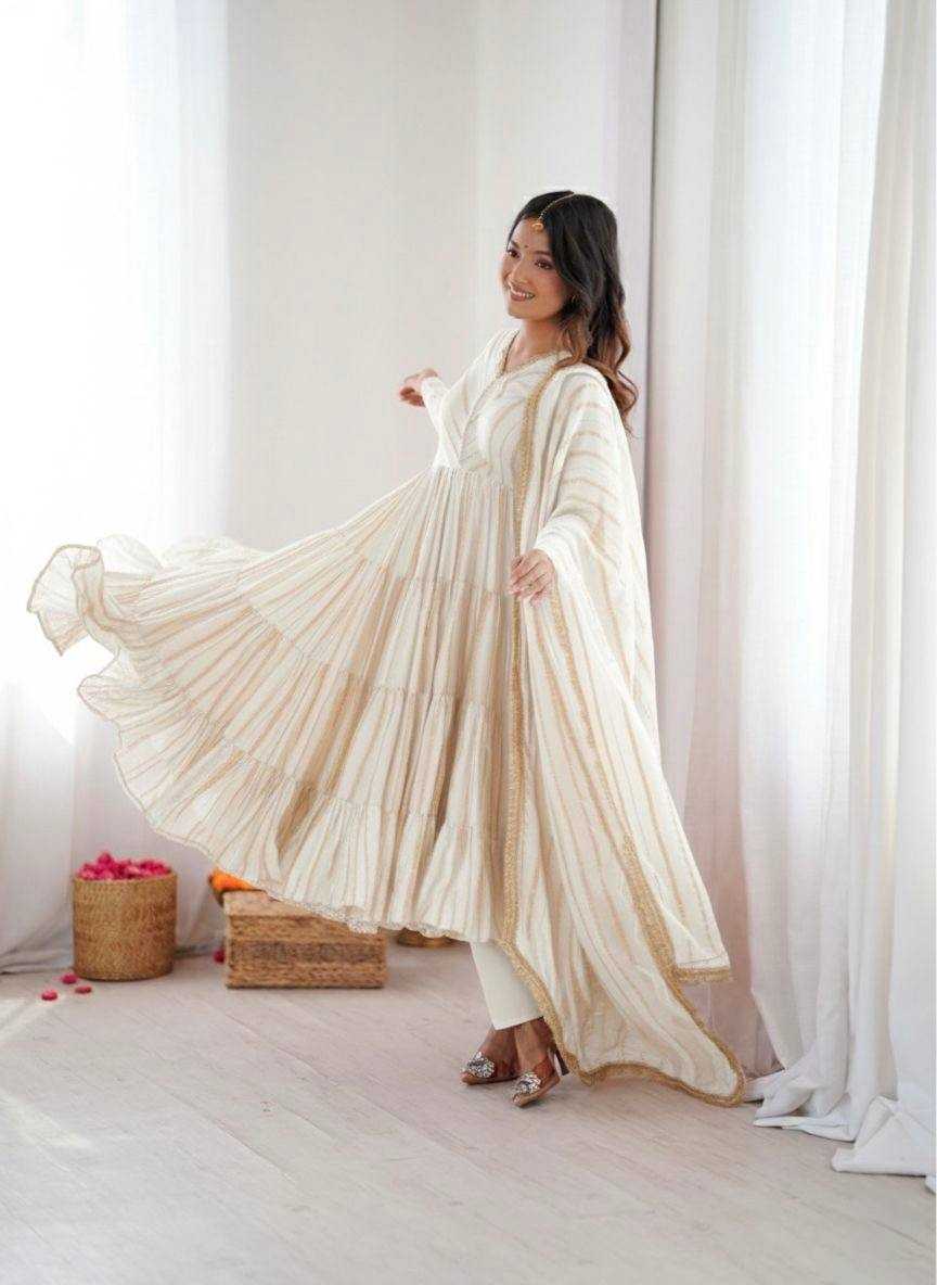 Ynf Chanderi Soft KESH499 5305 Gowns Wholesale Party Gowns Designer Gowns Ruffle Gowns Manufacturer- Kapda Export