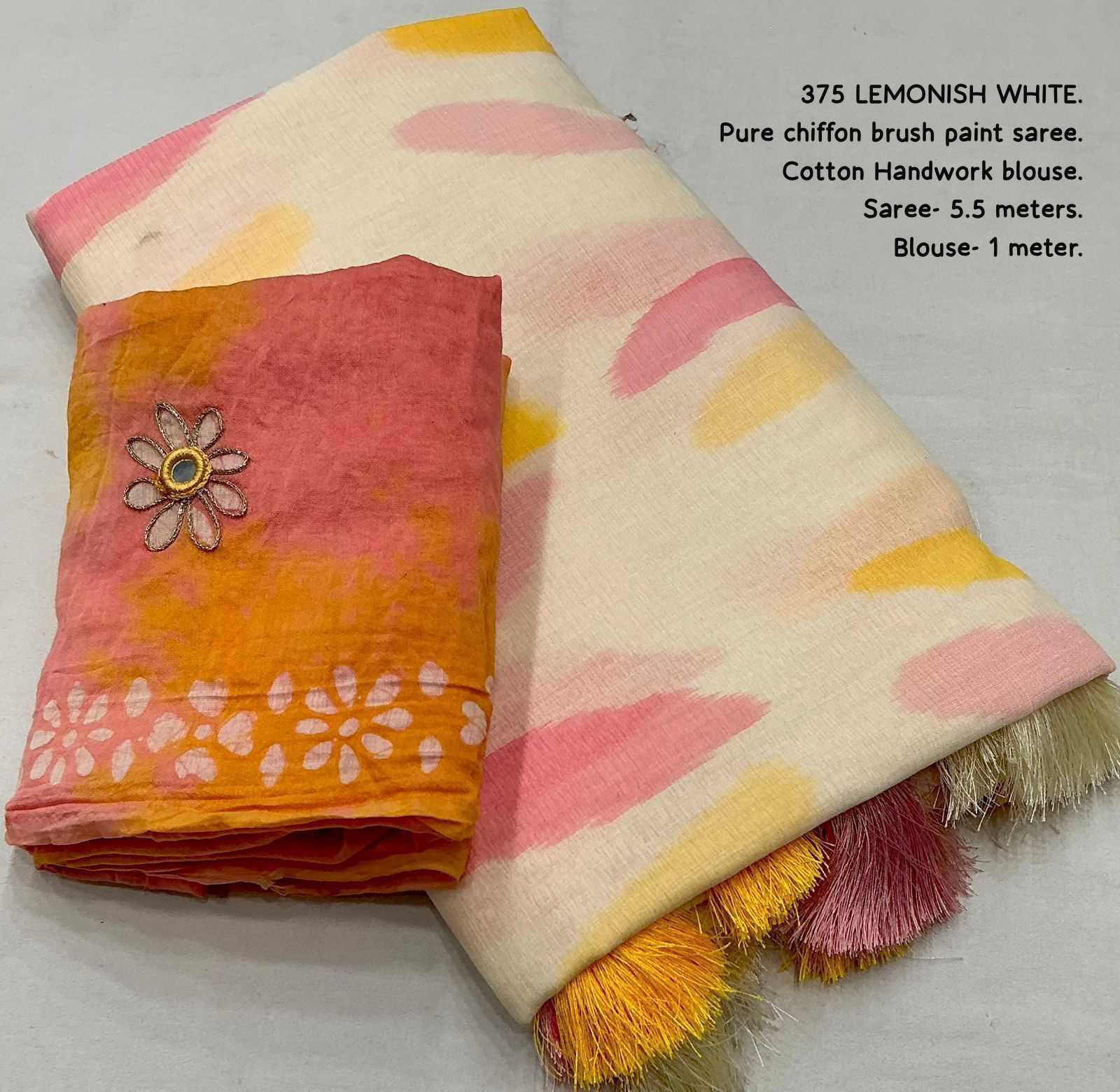 Ynf Chiffon KESH433 375 Sarees Wholesale Chanderi Sarees Chiffon Sarees Hand Work Sarees Manufacturer- Kapda Export