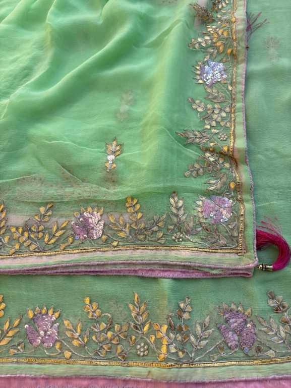 Ynf Chiffon KESH582 ASTIMA Sarees Wholesale Chiffon Sarees Embroidered Sarees Gota Work Saree Manufacturer- Kapda Export