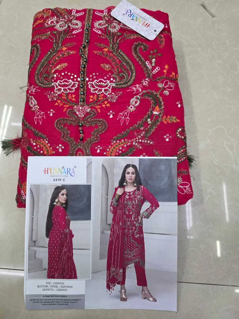Ynf Chiffon KESH677 HUSNARA 2219 Suits & Dresses Islamic Clothing Festive Collections Wholesale Pakistani Suits Unstitched Suits Eid Collections Manufacturer- Kapda Export