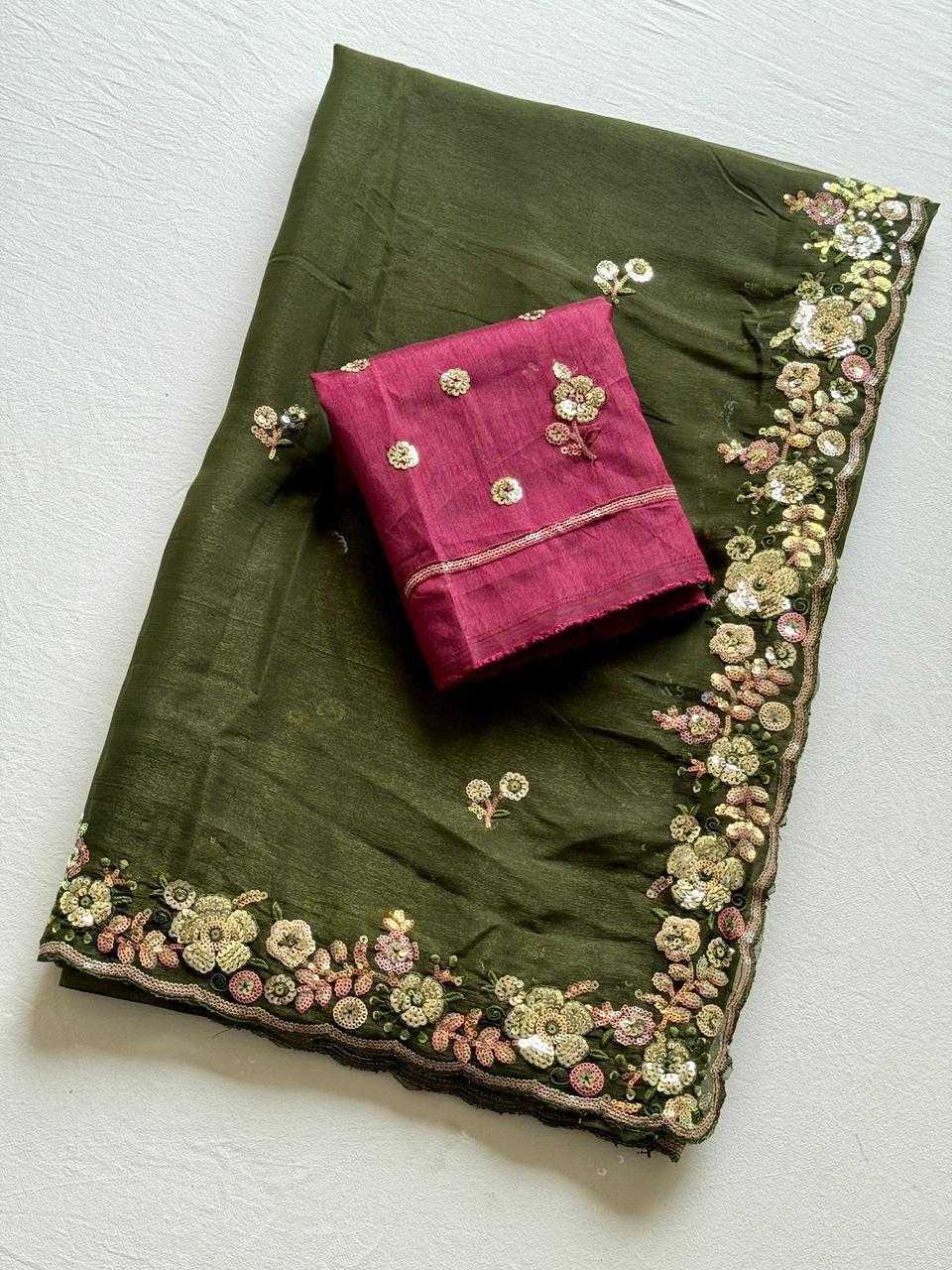 Ynf Chiffon KESH681 MASA Sarees Wholesale Sequence Sarees Chiffon Sarees Embroidered Sarees Manufacturer- Kapda Export