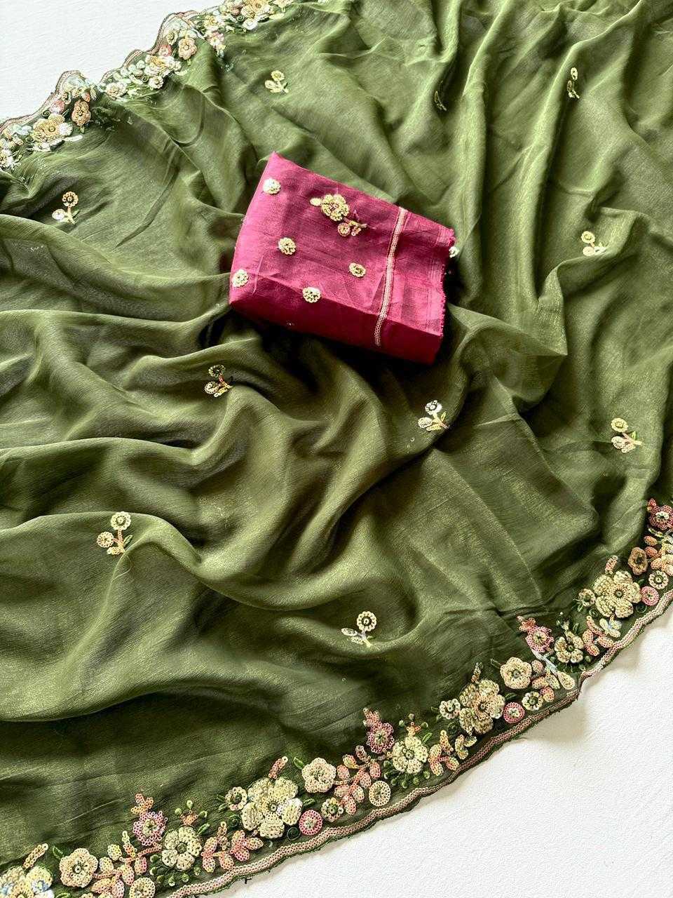 Ynf Chiffon KESH681 MASA Sarees Wholesale Sequence Sarees Chiffon Sarees Embroidered Sarees Manufacturer- Kapda Export