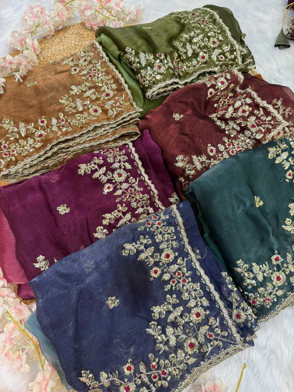 Ynf Chiffon RIN164 107 Sarees Festive Collections Wholesale Sequence Sarees Chiffon Sarees Embroidered Sarees Manufacturer- Kapda Export