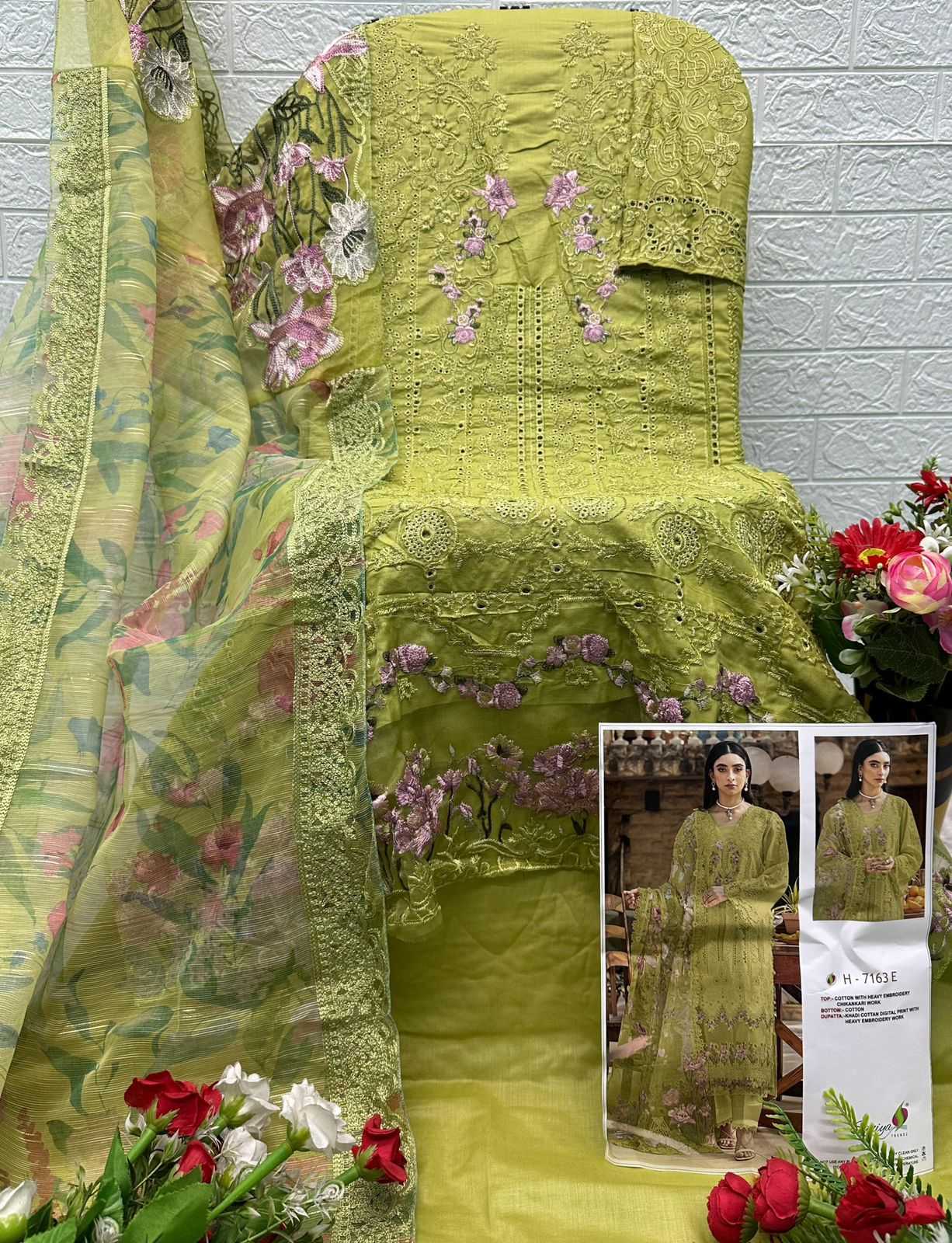 Ynf Chikan KESH677 SANIYA ELAF 7163 Kurti Wholesale Ethnic Kurtis Long Kurtis Party Wear Kurtis Manufacturer- Kapda Export