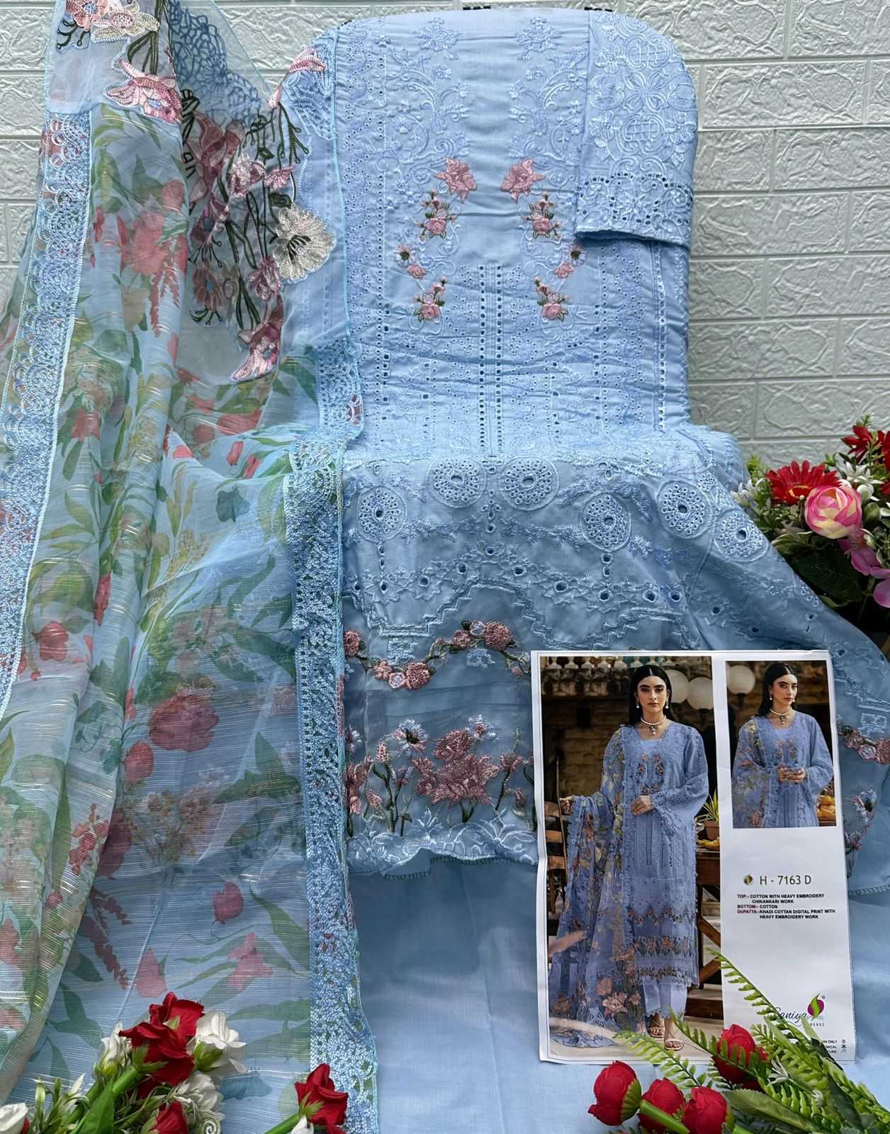 Ynf Chikan KESH677 SANIYA ELAF 7163 Kurti Wholesale Ethnic Kurtis Long Kurtis Party Wear Kurtis Manufacturer- Kapda Export