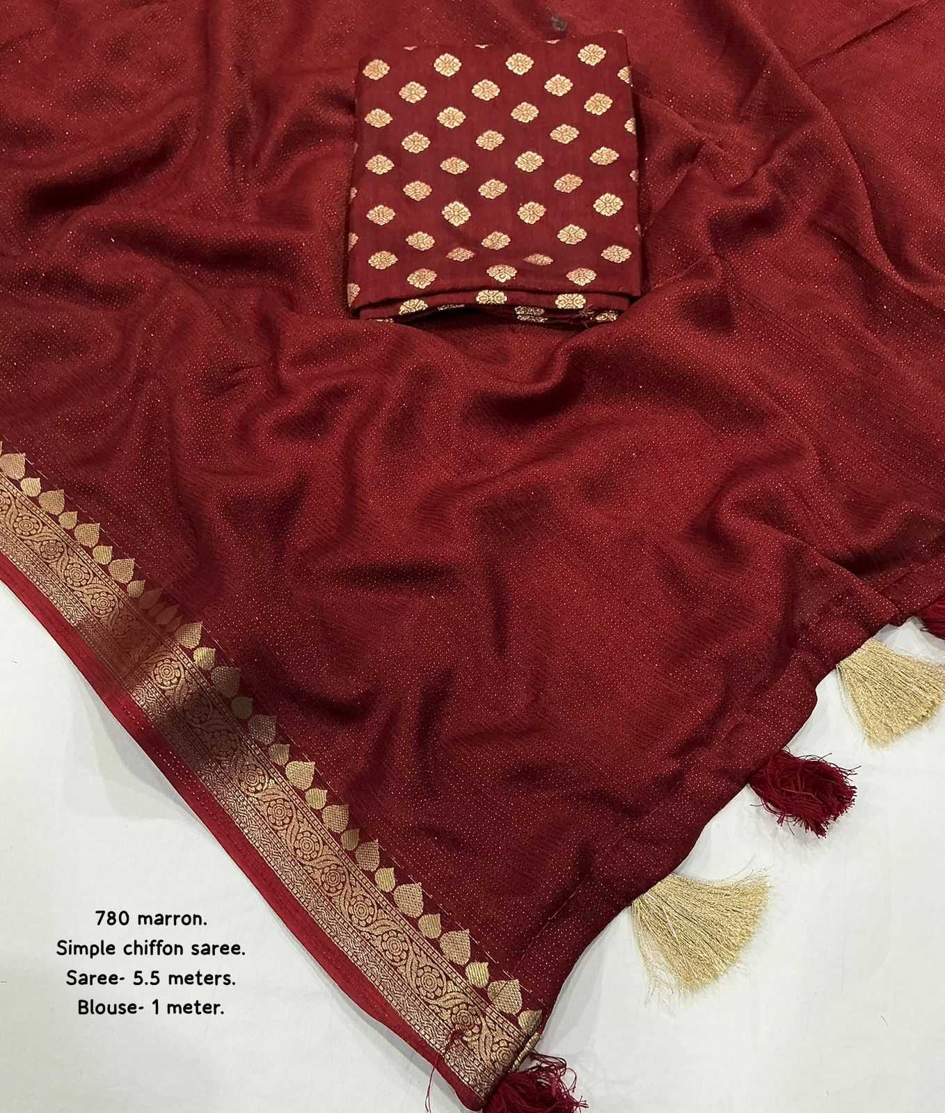 Ynf Chinon KESH433 780 Sarees Wholesale Chiffon Sarees Tussar Sarees Zari Sarees Manufacturer- Kapda Export
