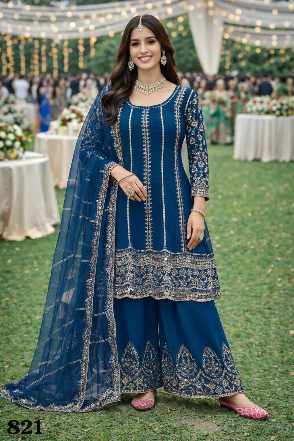 Ynf Chinon KESH481 MRUDANGI RUBY VOL-2 821 Suits & Dresses Wholesale Palazzo Suit Designer Suits Ethnic Dresses Manufacturer- Kapda Export