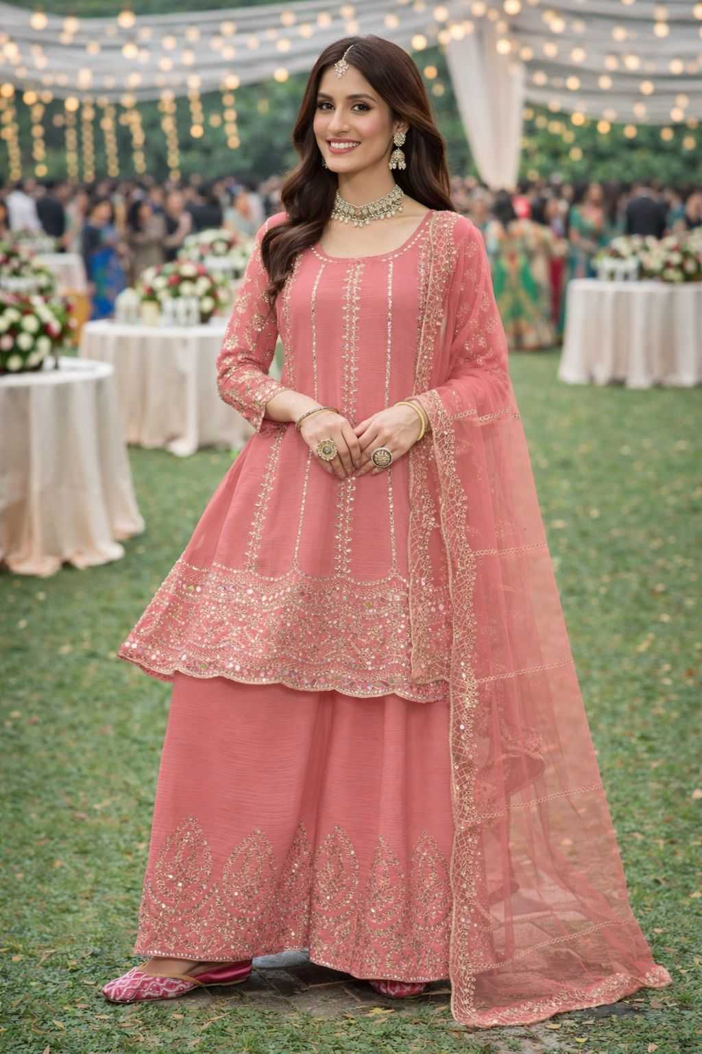 Ynf Chinon KESH481 MRUDANGI RUBY VOL-2 821 Suits & Dresses Wholesale Palazzo Suit Designer Suits Ethnic Dresses Manufacturer- Kapda Export