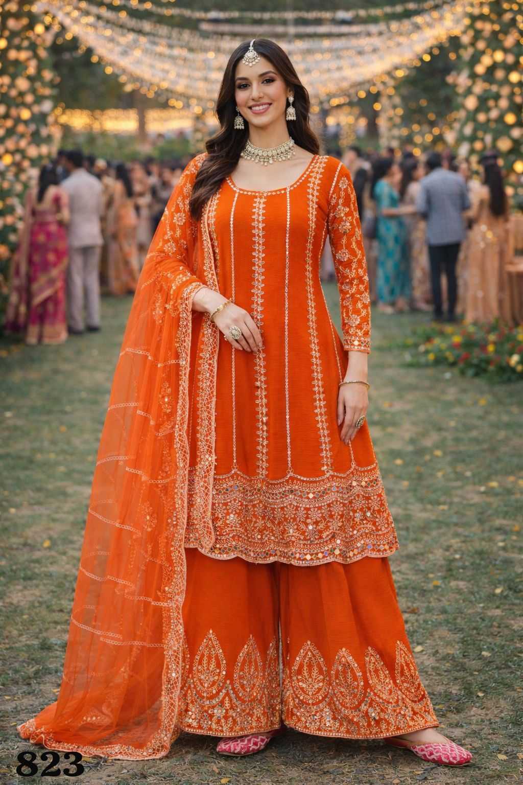 Ynf Chinon KESH481 MRUDANGI RUBY VOL-2 821 Suits & Dresses Wholesale Palazzo Suit Designer Suits Ethnic Dresses Manufacturer- Kapda Export