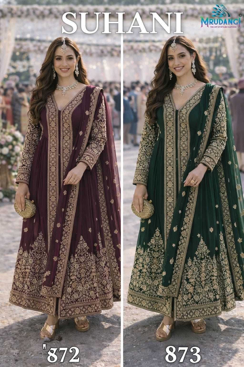 Ynf Chinon KESH481 SUHANI Suits & Dresses Wholesale Party wear suits Wedding Suits Embroidered Suits Manufacturer- Kapda Export