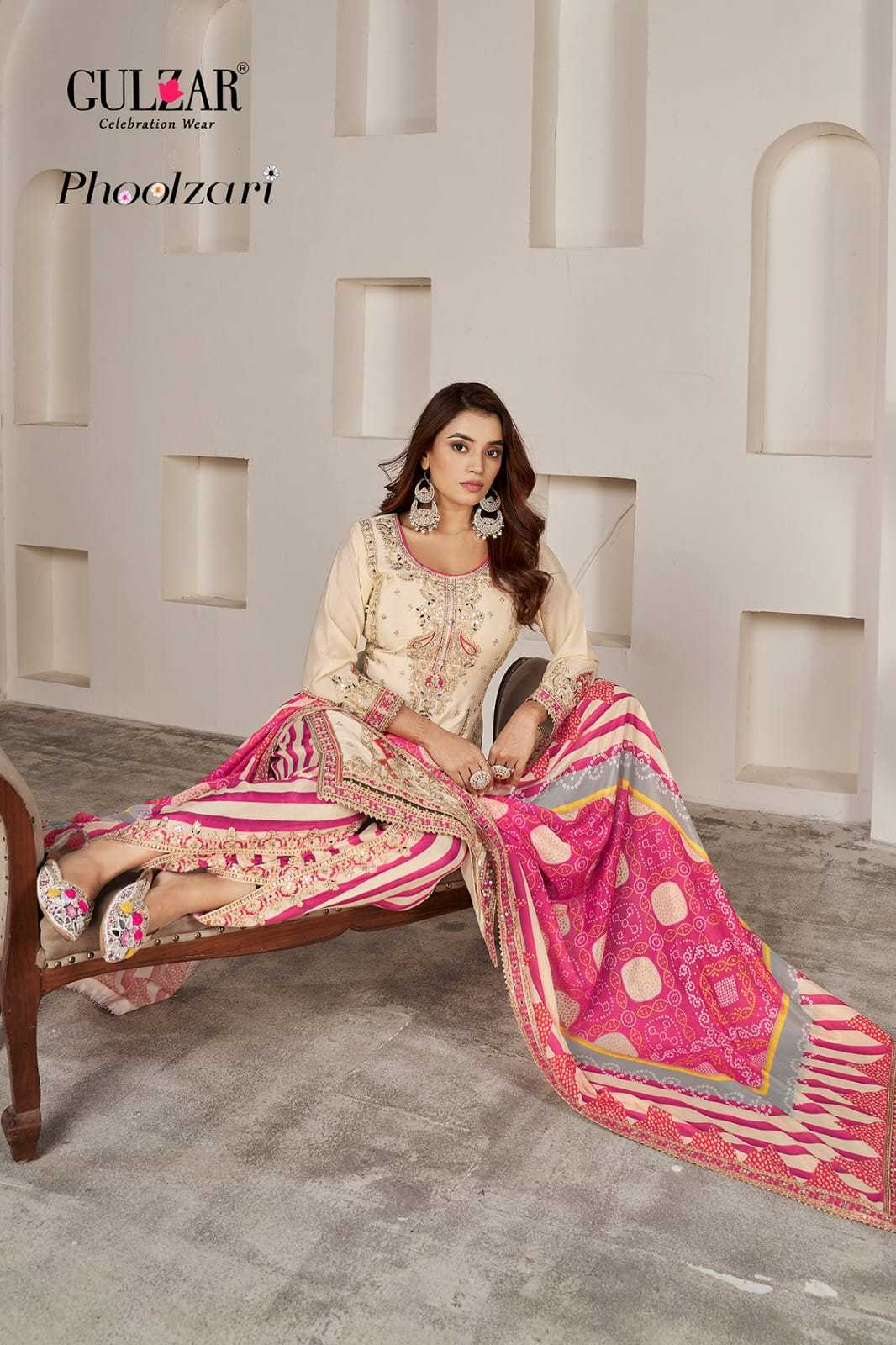 Ynf Chinon KESH530 PHOOLZARI Kurti Wholesale Printed Kurtis Mirror Work Kurti Embroidered Kurtis Manufacturer- Kapda Export