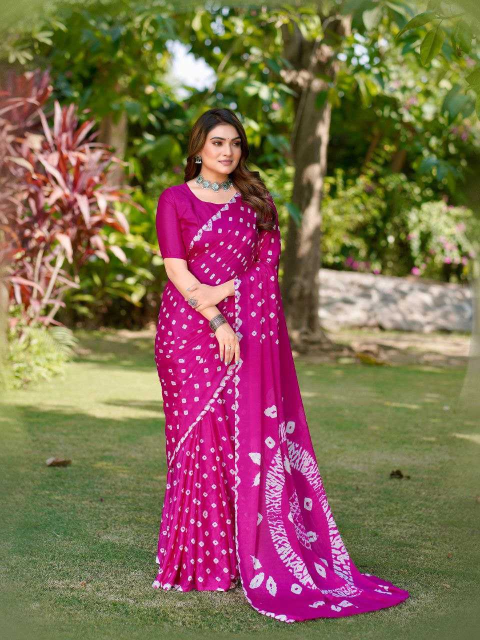 Ynf Chinon KESH601 ALISHA Sarees Wholesale Party Wear Sarees Indian Sarees Bandhani Sarees Manufacturer- Kapda Export