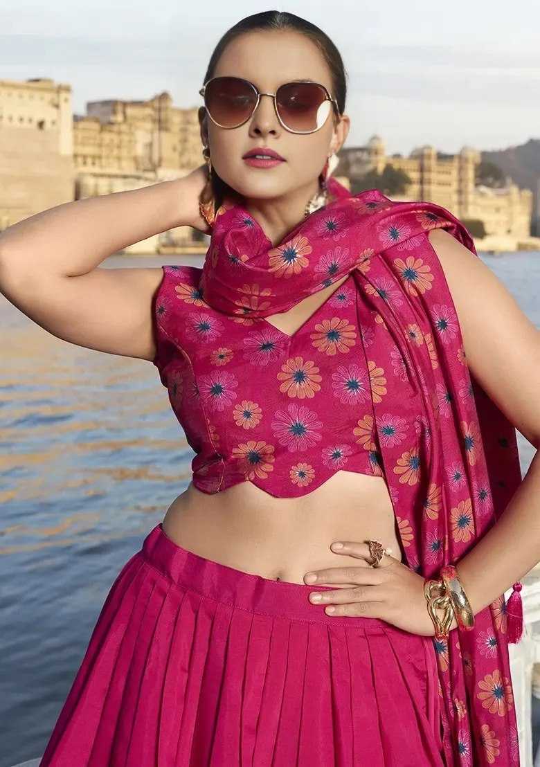 Ynf Chinon KESH643 1010365 Lehengas Wholesale Traditional Lehenga Printed Lehenga Floral Lehenga Manufacturer- Kapda Export