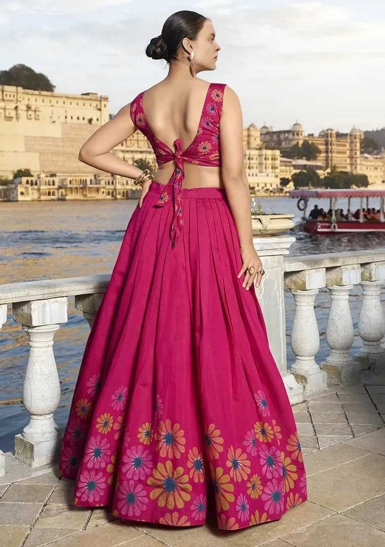 Ynf Chinon KESH643 1010365 Lehengas Wholesale Traditional Lehenga Printed Lehenga Floral Lehenga Manufacturer- Kapda Export