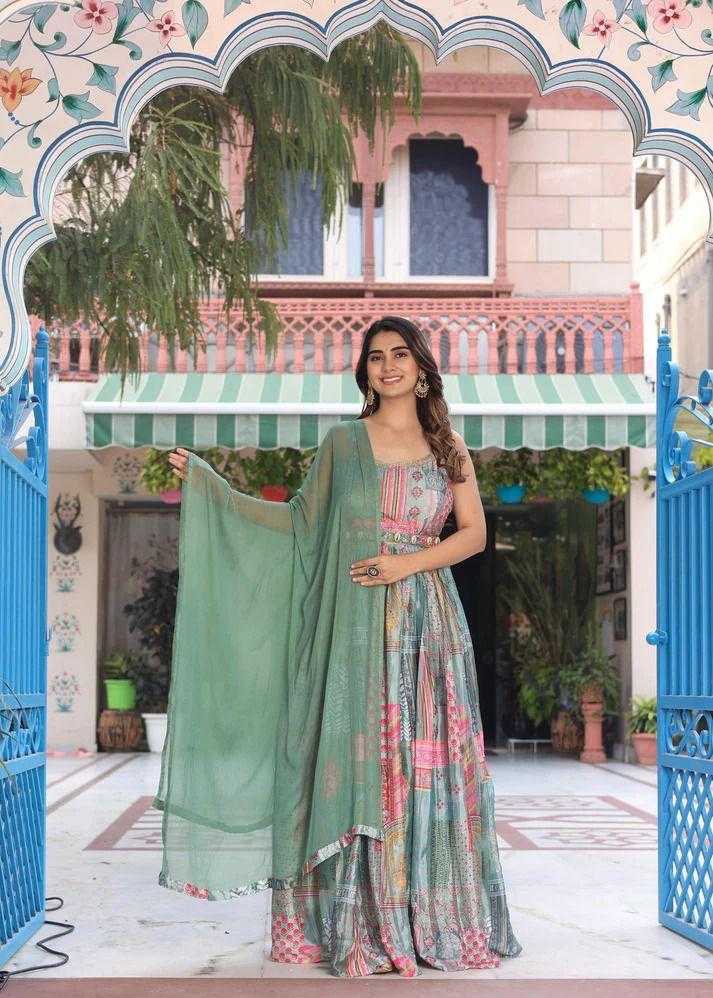 Ynf Chinon KESH730 Umbrella Flair Suits & Dresses Western Wears Festive Collections Wholesale Palazzo Suit Party wear suits Maxi Dresses Manufacturer- Kapda Export