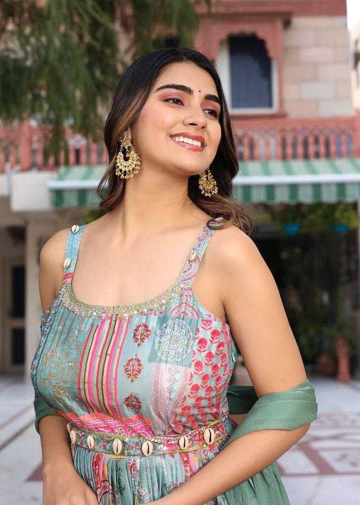 Ynf Chinon KESH730 Umbrella Flair Suits & Dresses Western Wears Festive Collections Wholesale Palazzo Suit Party wear suits Maxi Dresses Manufacturer- Kapda Export