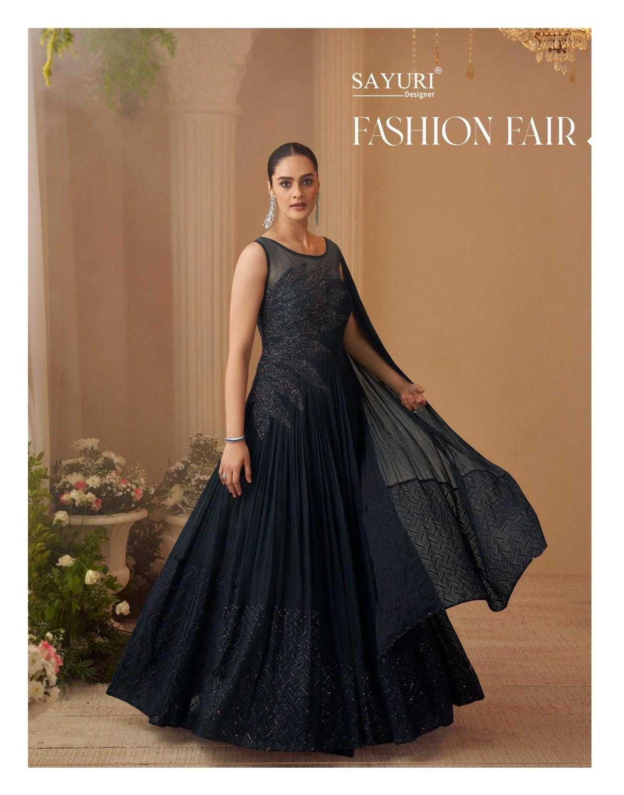 Ynf Chinon Silk KESH481 SAYURI AAROHI Gowns Wholesale Party Gowns Long Gowns Bollywood Style Gowns Manufacturer- Kapda Export