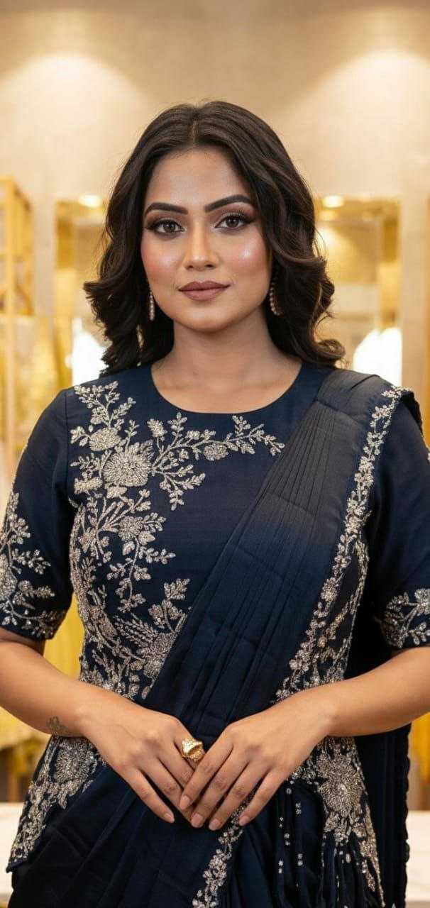 Ynf Chinon Silk KESH516 9314 Sarees Silk Sarees Wholesale Designer Sarees Ready To Wear Sarees Modern Sarees Manufacturer- Kapda Export