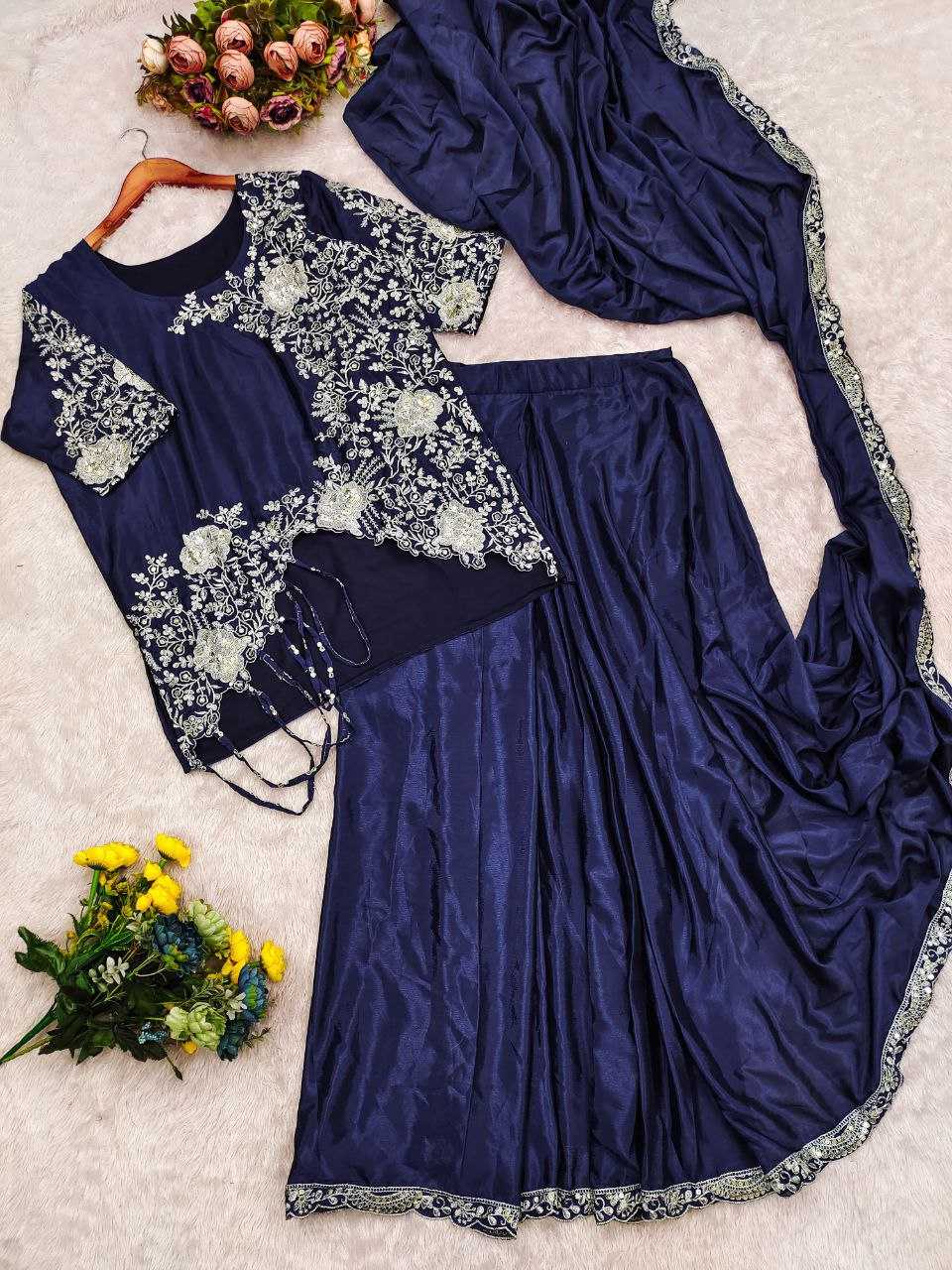 Ynf Chinon Silk KESH516 9314 Sarees Silk Sarees Wholesale Designer Sarees Ready To Wear Sarees Modern Sarees Manufacturer- Kapda Export