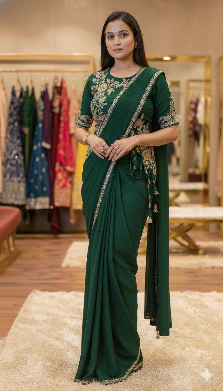 Ynf Chinon Silk KESH516 9314 Sarees Silk Sarees Wholesale Designer Sarees Ready To Wear Sarees Modern Sarees Manufacturer- Kapda Export
