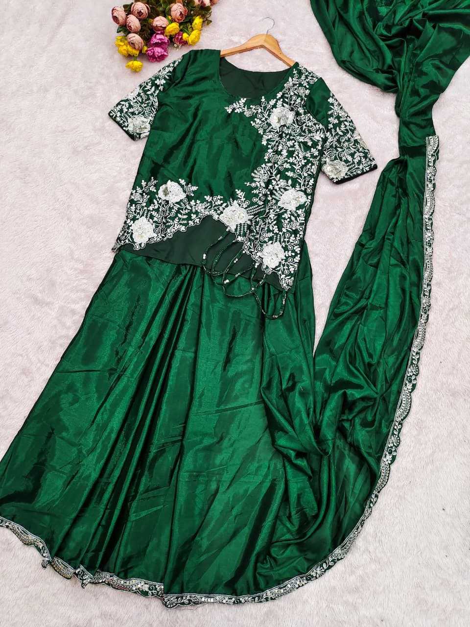 Ynf Chinon Silk KESH516 9314 Sarees Silk Sarees Wholesale Designer Sarees Ready To Wear Sarees Modern Sarees Manufacturer- Kapda Export