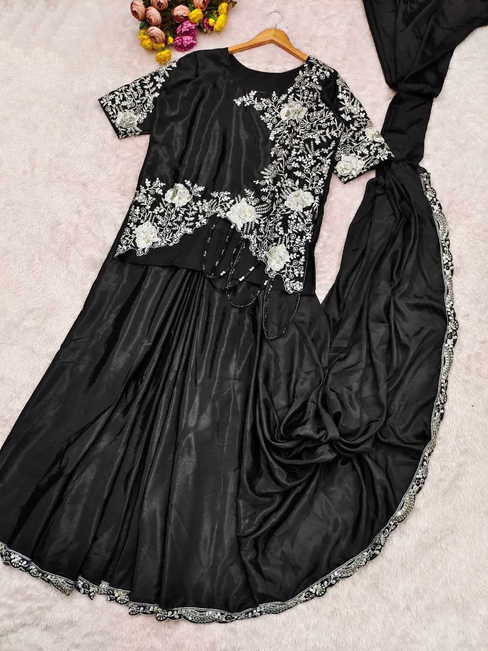 Ynf Chinon Silk KESH516 9314 Sarees Silk Sarees Wholesale Designer Sarees Ready To Wear Sarees Modern Sarees Manufacturer- Kapda Export