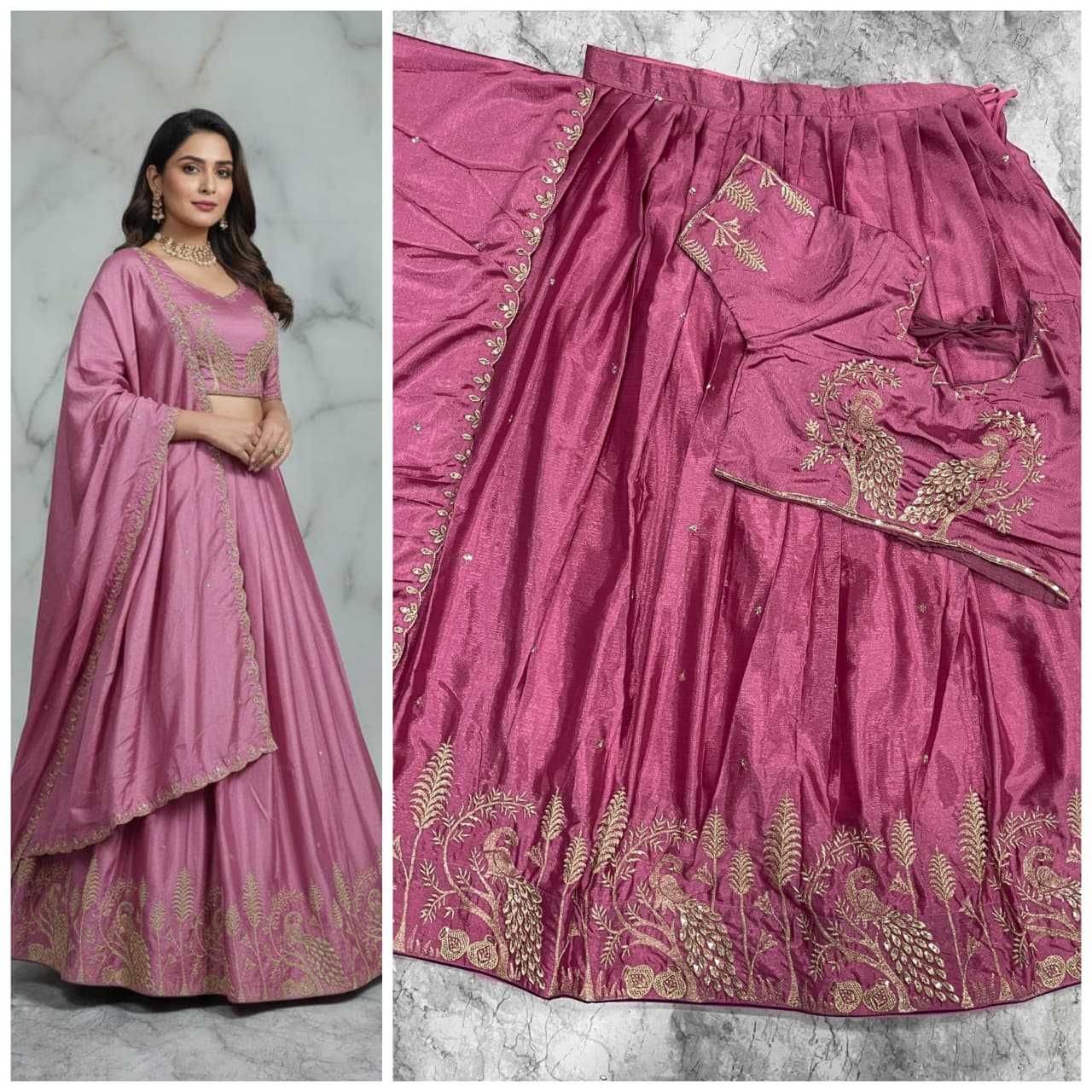 Ynf Chinon Silk KESH723 ASIF Lehengas Wholesale Fancy Lehenga Wedding Lehenga Embroidered Lehenga Manufacturer- Kapda Export