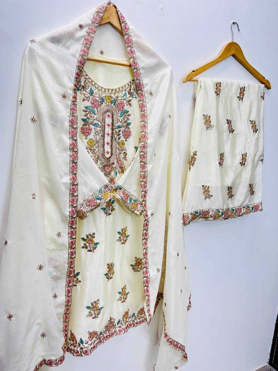 Ynf Chinon Silk RIN212 7101 Suits & Dresses Wholesale Palazzo Suit Wedding Suits Embroidered Suits Manufacturer- Kapda Export