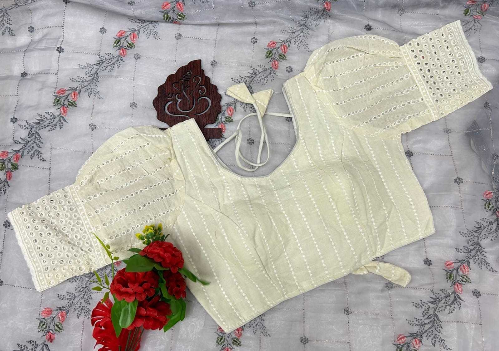 Ynf Cotton KESH356 hakuba Readymade Blouses Wholesale V-Neck Blouses Designer Blouse Cotton Blouse Manufacturer- Kapda Export