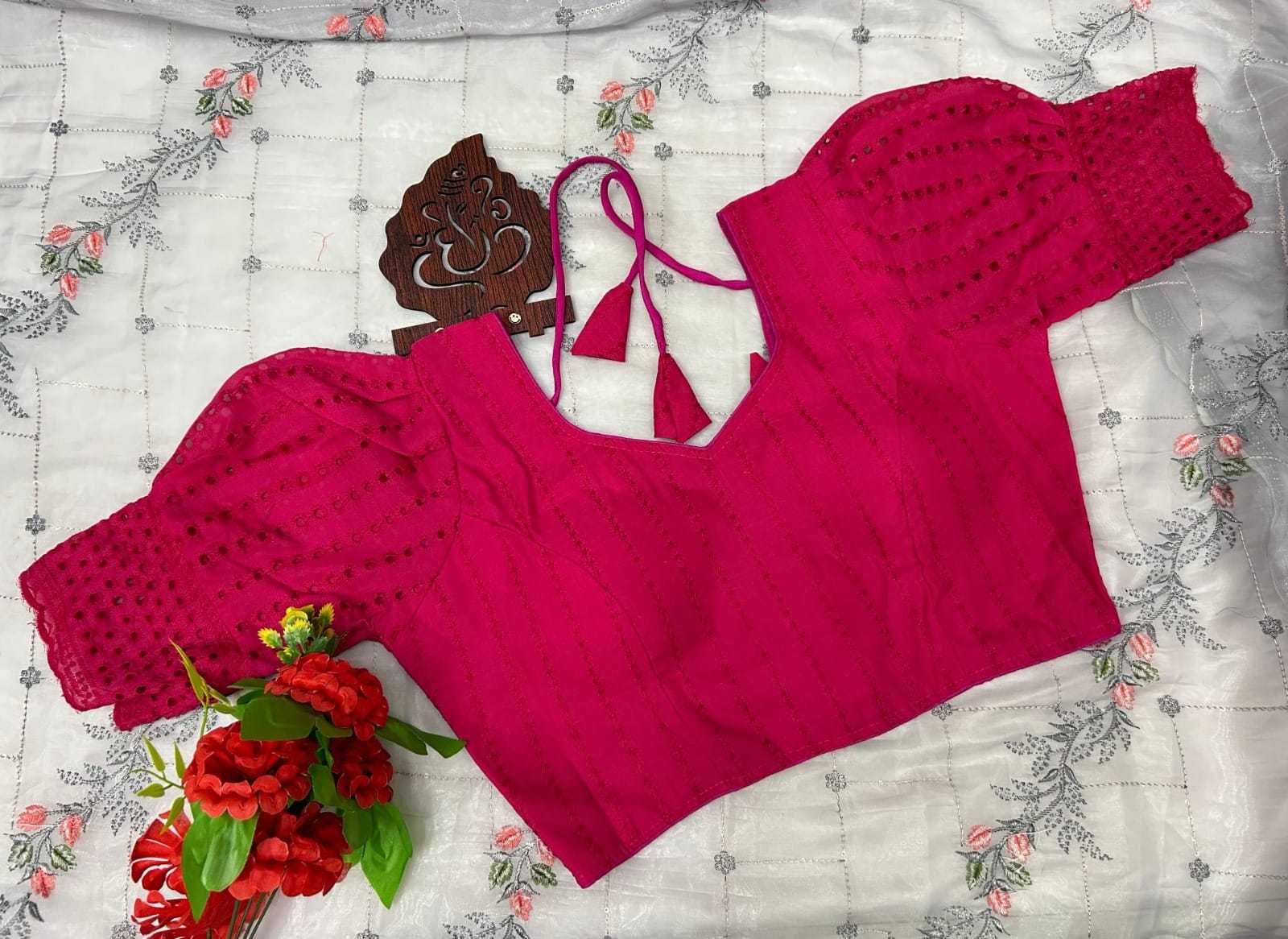 Ynf Cotton KESH356 hakuba Readymade Blouses Wholesale V-Neck Blouses Designer Blouse Cotton Blouse Manufacturer- Kapda Export