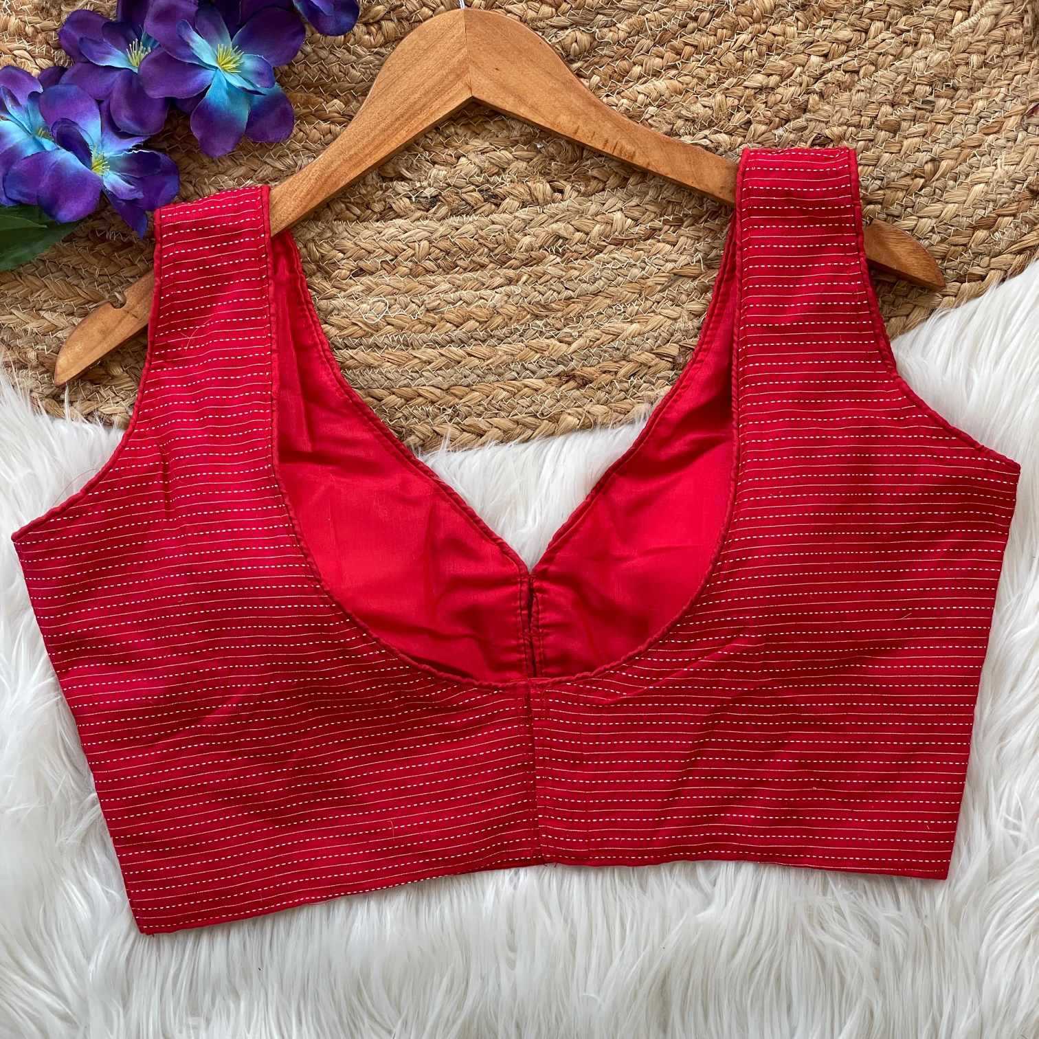 Ynf Cotton KESH411 Katha Readymade Blouses Wholesale V-Neck Blouses Designer Blouse Cotton Blouse Manufacturer- Kapda Export