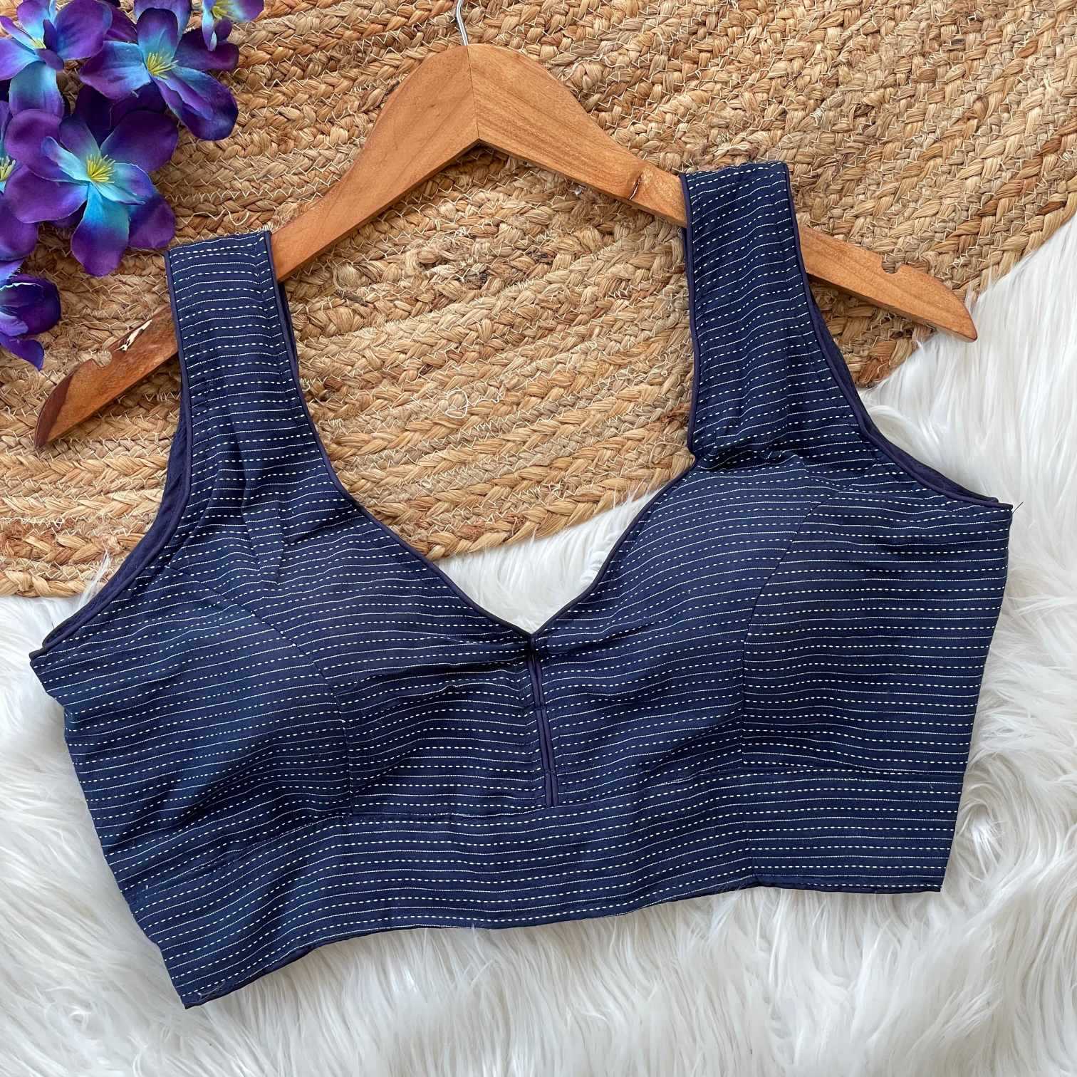 Ynf Cotton KESH411 Katha Readymade Blouses Wholesale V-Neck Blouses Designer Blouse Cotton Blouse Manufacturer- Kapda Export