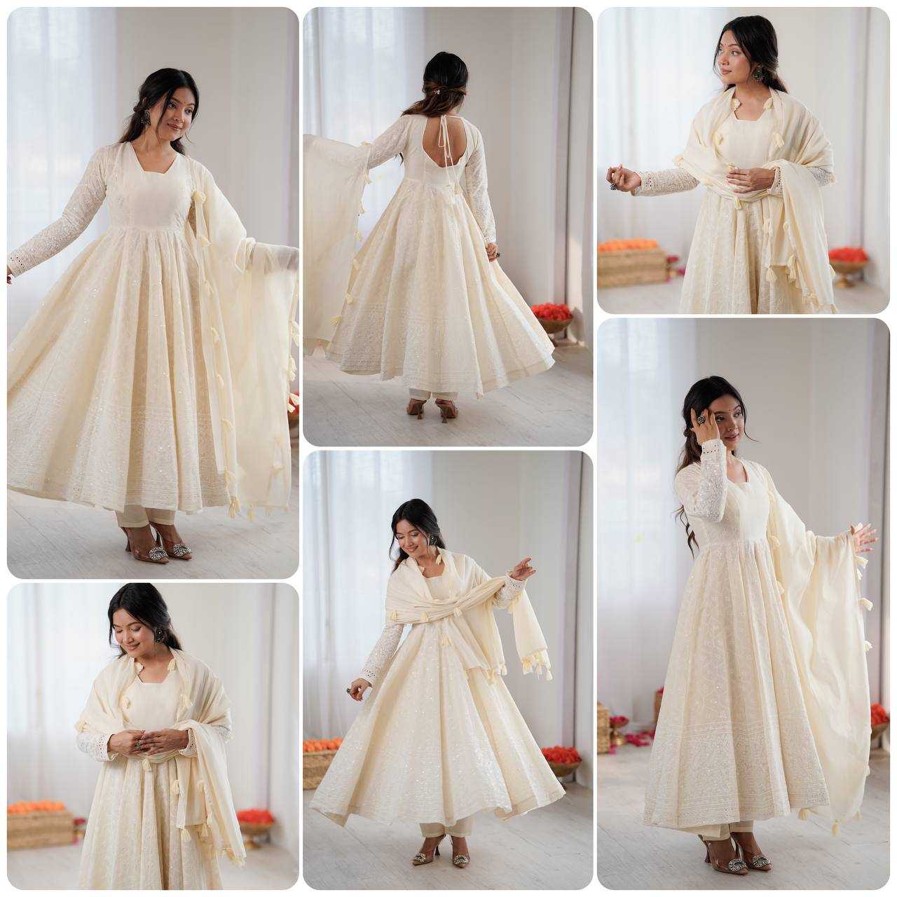 Ynf Cotton KESH499 5332 Gowns Festive Collections Wholesale Anarkali Gown Designer Gowns Onam Collections Manufacturer- Kapda Export