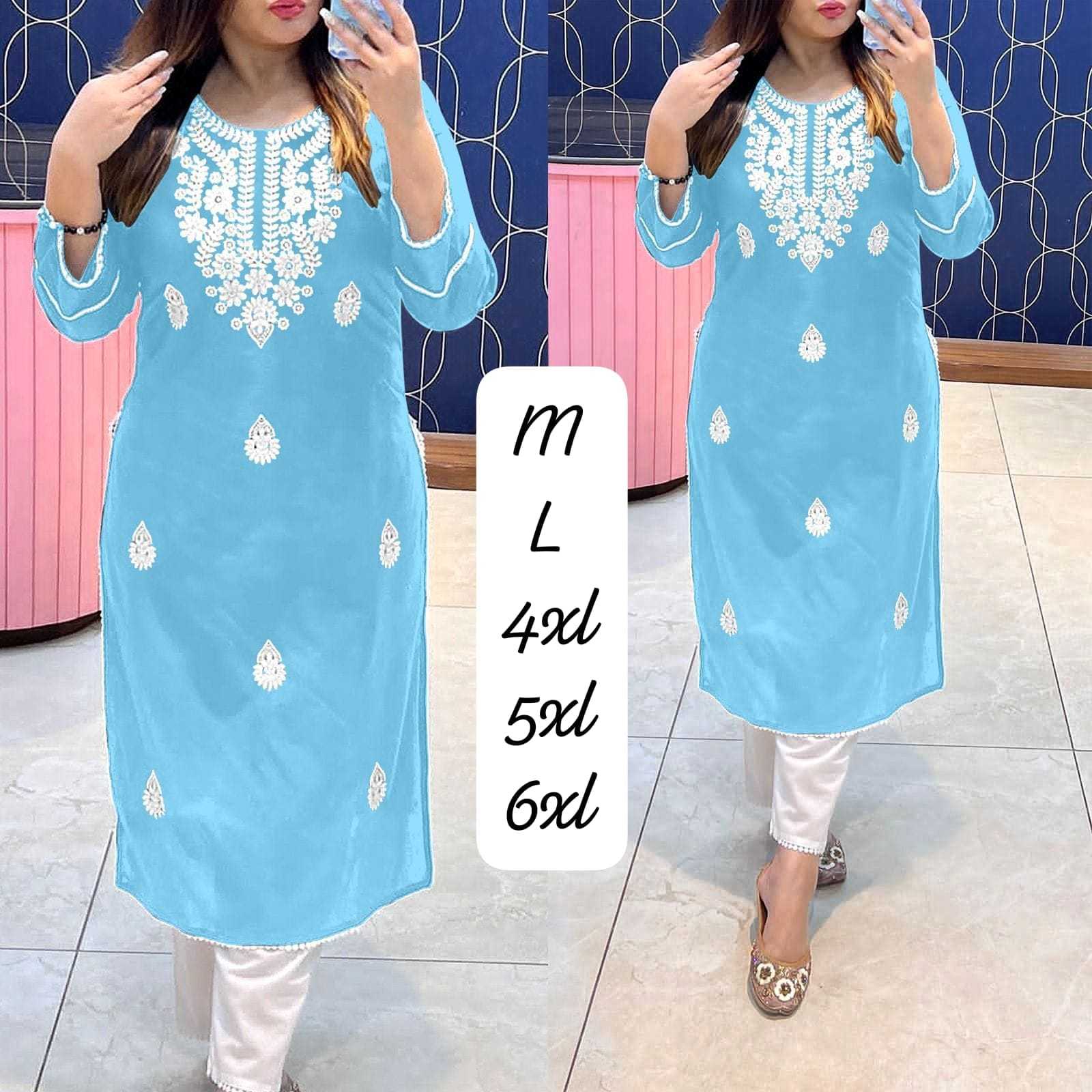 Ynf Cotton KESH502 711 Kurti Plus Size Collections Wholesale Cotton Kurtis Rayon Kurtis Embroidered Kurtis Manufacturer- Kapda Export