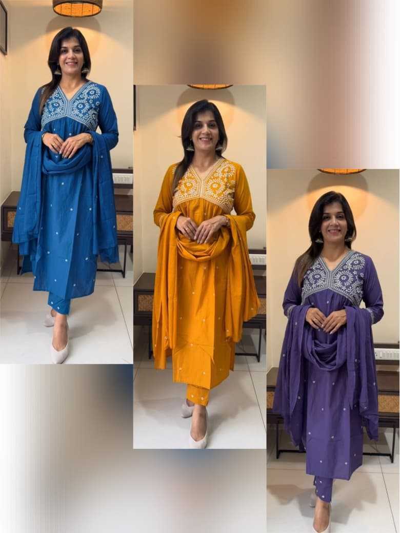 Ynf Cotton KESH536 101 Suits & Dresses Festive Collections Wholesale Cotton Suits Anarkali Suits Party wear suits Manufacturer- Kapda Export