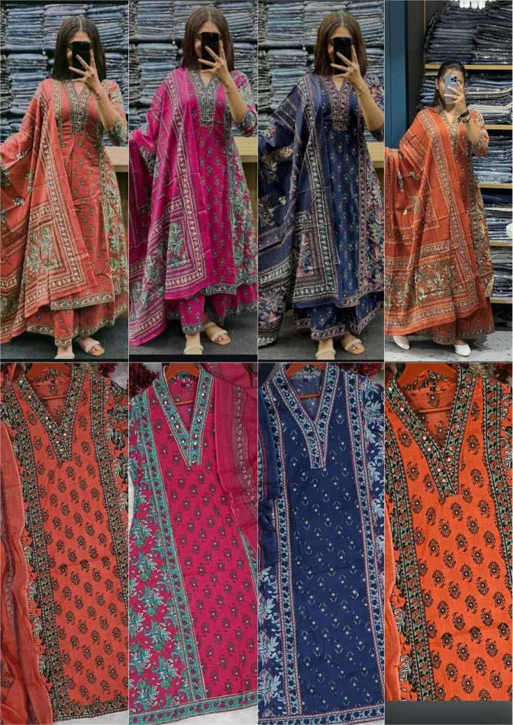 Ynf Cotton KESH536 102 Suits & Dresses Festive Collections Wholesale Cotton Suits Anarkali Suits Party wear suits Manufacturer- Kapda Export