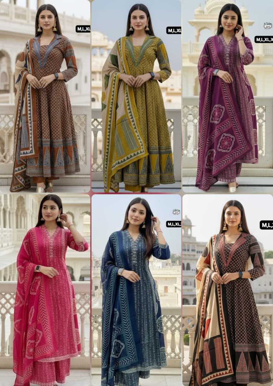 Ynf Cotton KESH536 103 Suits & Dresses Festive Collections Wholesale Cotton Suits Anarkali Suits Party wear suits Manufacturer- Kapda Export