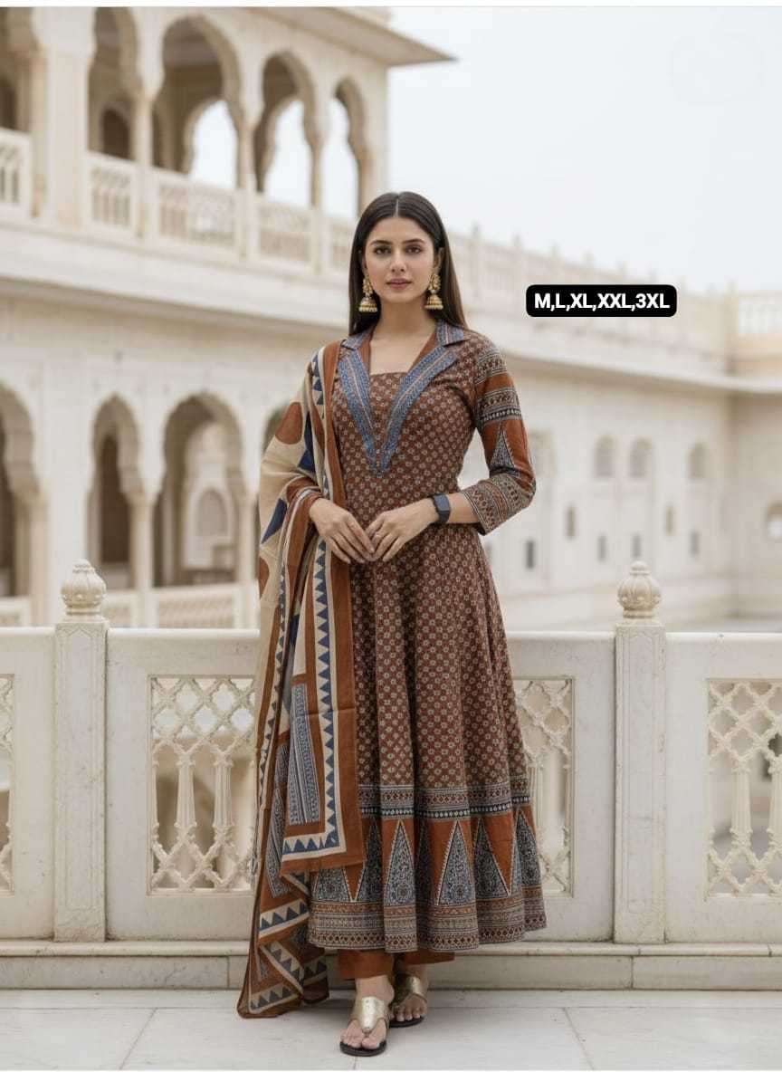 Ynf Cotton KESH536 103 Suits & Dresses Festive Collections Wholesale Cotton Suits Anarkali Suits Party wear suits Manufacturer- Kapda Export